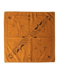 USA Made Bandana 100% Cotton Foxes And Hawks Burnt Orange