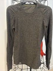 Lululemon Swiftly Tech Long Sleeve Crew Neck Shirt Olive Green Run Gym Women’s 4
