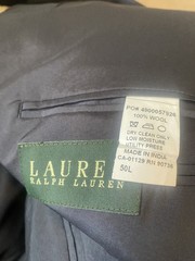 Lauren Ralph Lauren Navy 100% Wool Blazer Men’s 50L Gold Buttons Inner Pockets