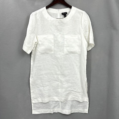 Ronen Chen Blouse Tunic Womens 6 Linen Lagenlook Minimalist Quiet Luxury