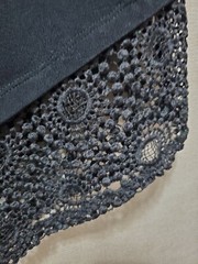 Chico’s Travelers Slinky Knit Asymmetrical Lace Hem Sierra Top Size 0 Small