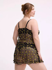 NWT! TORRID Dreamy Sunflower Babydoll + Panty Plus Size 4XL 46C 4