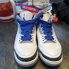 Nike Air Jordan 3 Retro Racer Blue – White/Black/Cmnt Grey/Racer Blue- Size 11.5
