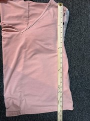 Shein Curve Womens Short Sheer Mesh Sleeve Blouse Top Peach Size 0XL