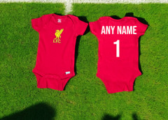 Liverpool Baby Bodysuit 100% Cottton.Personalized.New