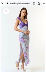 Garden Bloom Mesh Floral Maxi Dress by Blue Blush Size M