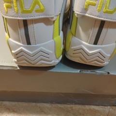 FILA Men’s Mid Top Basketball Sneakers White Yellow Colorblock 5BM01377-141