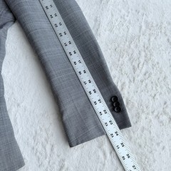 Banana Republic Mens 2pc Tailored Fit Suit 38S 32W 100% Wool Glen Plaid Gray