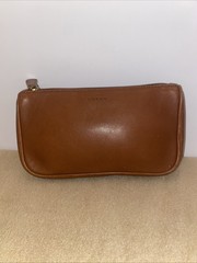 Vintage Coach Zipper British Leather Wallet Cosmetic Pouch