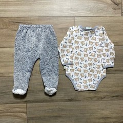 Duck Duck Goose Boys Bear Hug 2-Piece Bodysuit Pants Set Size 6-9 Months