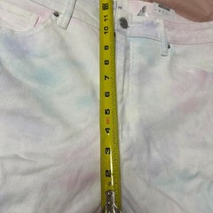 NWT Time and Tru white tie-dye straight high-rise crop pants with 25” Inseam.