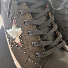 Aldo Charcoal Canvas & Faux Leather Lace Up Low Top Casual Sneakers Men Sz 10