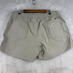 Carhartt Force Shorts Womens 2XL (20) Beige Relaxed Fit Ripstop Workwear Stretch