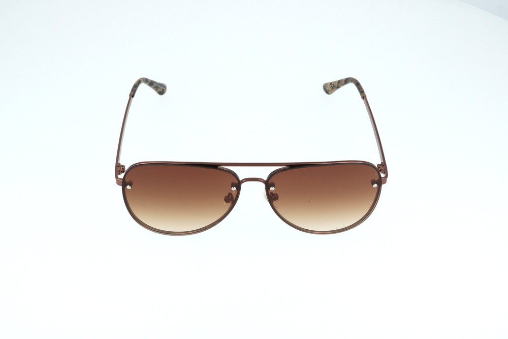 WMP Jade Metallic Brown Oversize Aviator Sunglasses AVI007 BRWBRW 62-13-145 B:50