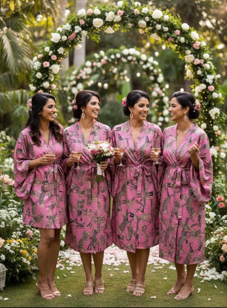 Women Lightweight Floral Kimono Soft Cotton Summer Beach Robe