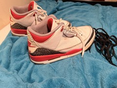 Nike Air Jordan 3 Men’s Mid Top Colorblock Leather Basketball Sneakers Size 13