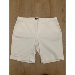 NYDJ Optic White Briella Chino Shorts Plus Size 20W Lift Tuck Stretch Twill