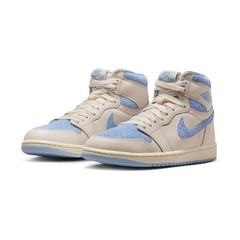 WOMENS AIR JORDAN 1 RETRO HIGH OG_PALE IVORY/PSYCHIC BLUE FD2596-102-SIZE 9.5