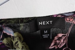 Next Womens Floral Patterned Smock Retro Dress Black – Size Medium M (D41)