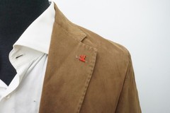 Isaia Napoli Light Brown 100% Cotton Sport Coat Jacket 38R NEW