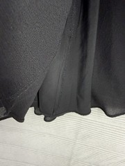 Gal Meets Glam Jane Black Crepe Midi Dress Front Bows Knot Flutter Sleeve Size 0
