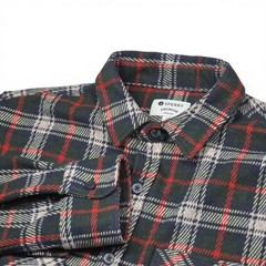Sperry Plaid Flannel Shirt Men’s M Green Red Button Front 2 Pocket Stretch