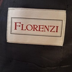 Florenzi 2 Piece Suit Mens 40R 34X29 3 Button Gray Pinstripe Ventless