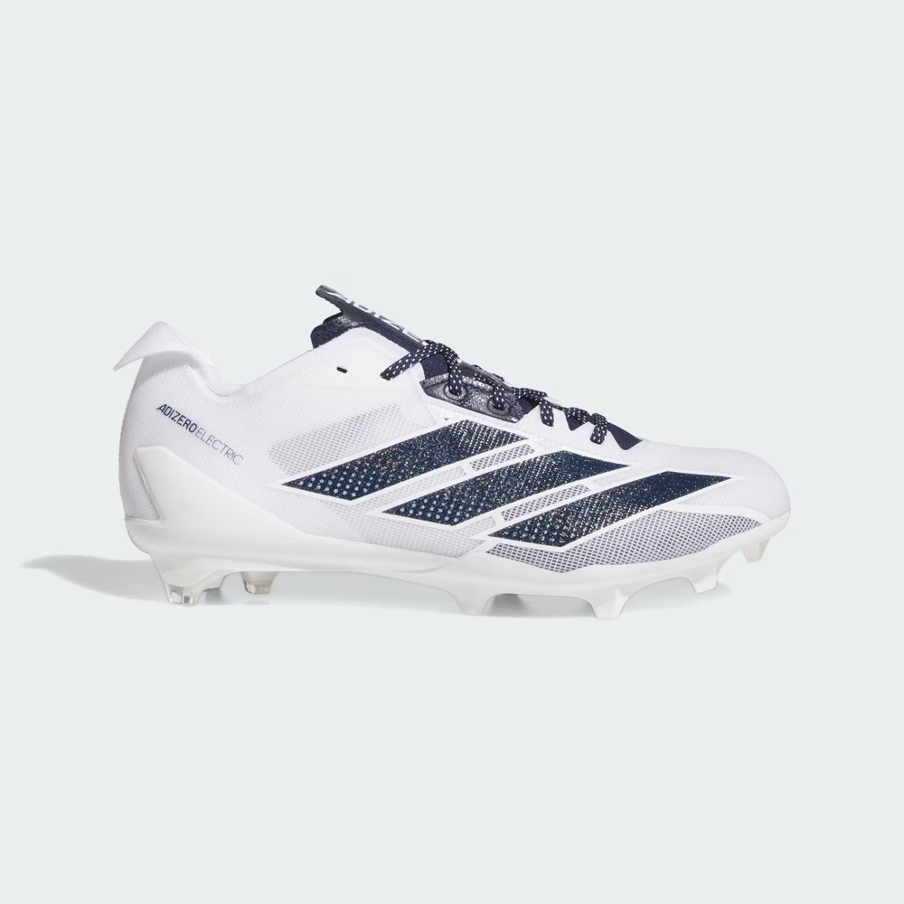 adidas Adizero Electric Men’s Football Cleats White/Navy Blue Size 10.5 (IE6290)