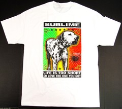 SUBLIME LOU DOG T-shirt LBC Long Beach Cali Ska Punk Tee Adult S-2XL White New