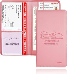 Car Registration and Insurance Card Holder – Leather Vehicle Glove Box Automobil