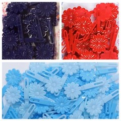 Mixed Random 20 Pc Lot Multi Color Hair Barrettes