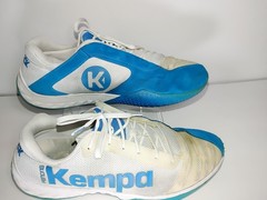 Kempa Attack Pro Mens Fencing Sneakers US Size 12.5 Blue & White UK 12 EURO 47