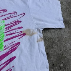 Vintage 90s Penn Tennis Abstract Neon Graphic T-Shirt Oneita Power-T