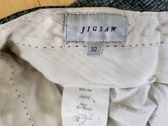 Jigsaw London Men’s Suit 38R 32W 100% Virgin Wool Grey Micro Tweed Portugal