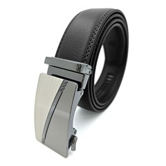 Men’s Belt Leather Ratchet Belts Automatic Buckle 1.37inch Width
