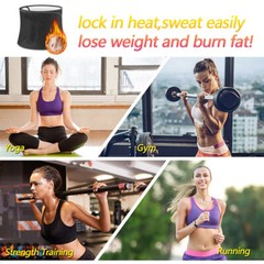 Women Waist Trainer Sauna Neoprene Sweat Belt Tummy Control Yoga Gym Body Shaper