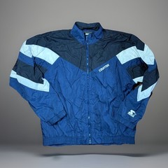 Vintage Starter Windbreaker Jacket M Blue Black 90s Streetwear Retro Sportswear