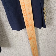 Haggar Imperial Jacket Mens 40R Navy Blue Sport Coat Gold Crest Buttons USA