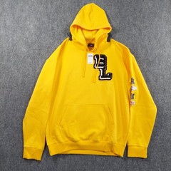 WWE Hoodie Mens XL Yellow Becky Lynch Fleece Pullover Graphic Championship Belts