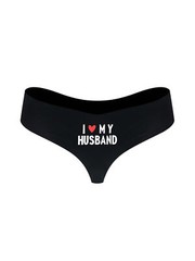 Varsbab Plus Thong I Love My Husband Printed Women’s Underwear 3-Piece Set