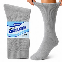 3, 6, or 12 Pairs Diabetic CREW circulatory Socks Health Men’s Cotton 9-11 10-13