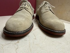 Johnston & Murphy Mens Brennan Taupe Suede Bucks Derby Shoes 11.5 M