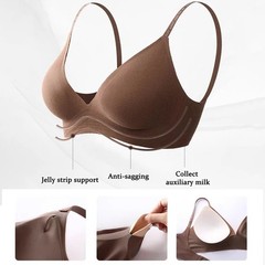 Sujetador Push Up sin aros mujer Bralette sin costuras Deep V Lencería Sexy