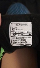 Dr Comfort Katy Women Size 7.5W Green Blue Diabetic Therapeutic Walking Sneakers