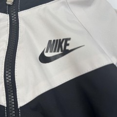 Nike Jacket Youth XS 3-4 Years Black Gray White Full Zip Hooded Windbreaker