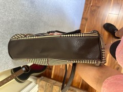 Chaps By Ralph Lauren Houndstooth Plaid Shoulder Bags Black or Brown You Choose