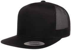 YP Classics Flat Bill Trucker Cap Yupoong Meshback Snapback Hat 6006 5-Panel