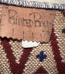 VTG Painted Pony Southwest Tapestry Jacket Bears Moose Cabin OS Sherpa Collar
