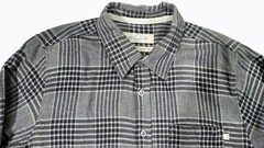 Purnell Santa Barbara Work Wear Mens Gray Plaid Long Sleeve Shirt M NWT