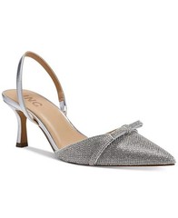 I.n.c. International Concepts Women’s Gelsey Slingback Kitten-Heel Pumps Silver